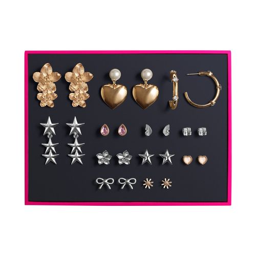 Estuche de 12 aretes para mujer Trendy Glam