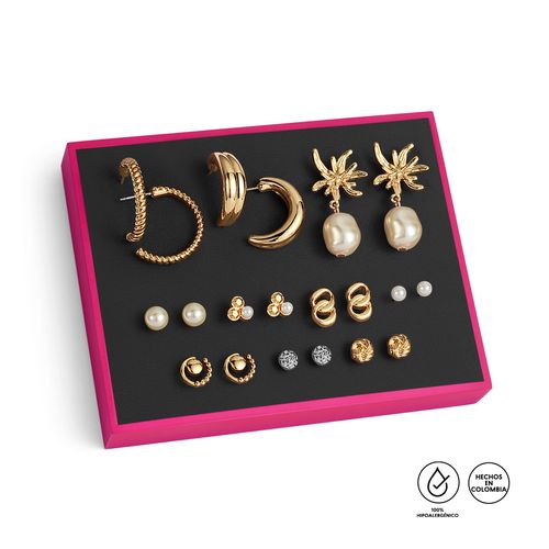 Set de aretes para mujer Level Glam